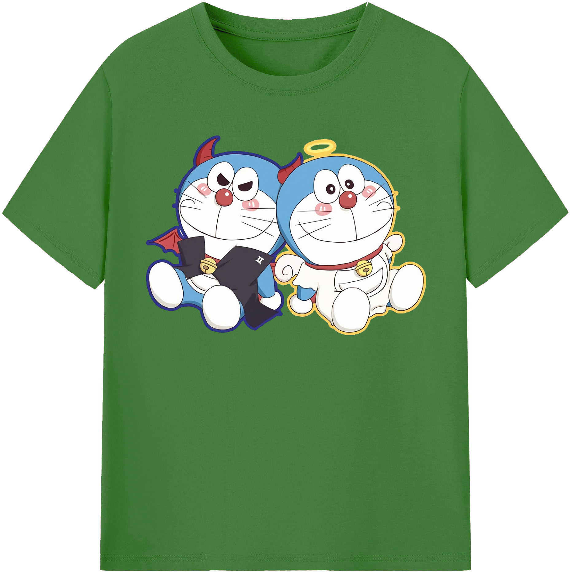 （画像用） ドラえもん Doraemon レディースカジュアルプリントTシャツ（綿100％）